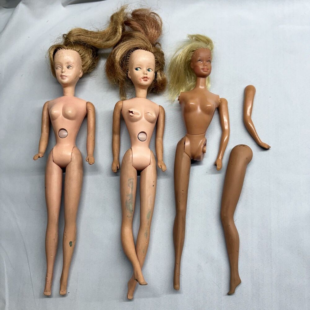 Vtg Doll Repair Lot TLC Parts Only American Character Tressy Malibu Barbie TNT